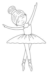 Ausmalbild Ballerina  