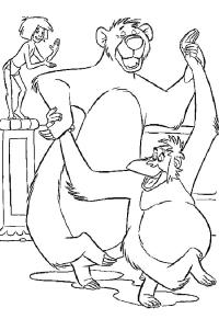 Ausmalbild Baloo der Bär  
