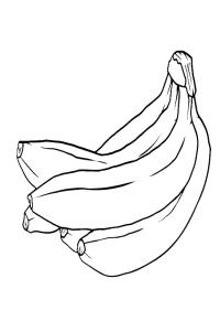 Ausmalbild Bananen  
