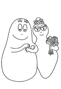 Ausmalbild Barbapapa und Barbamama  