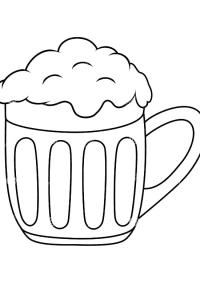 Ausmalbild Bierkrug  