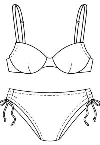 Ausmalbild Bikini  
