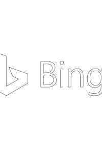 Ausmalbild Bing Logo  