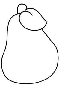 Ausmalbild Birne  