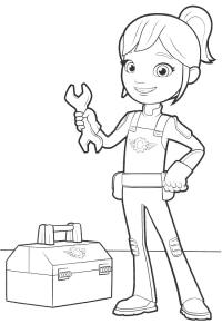 Ausmalbild Blaze und die Monster-Maschinen Gabby  