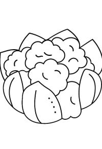 Ausmalbild Blumenkohl  