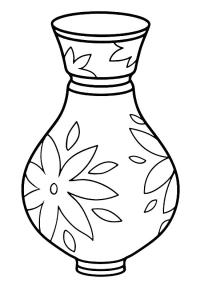 Ausmalbild Blumenvase  