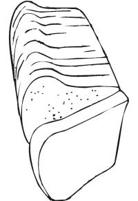 Ausmalbild Brot  
