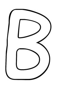 Ausmalbild Buchstabe B  