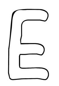 Ausmalbild Buchstabe E  