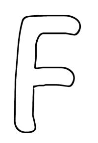 Ausmalbild Buchstabe F  