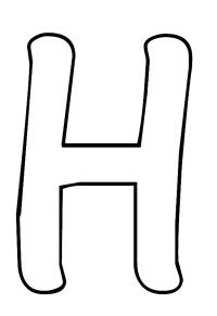 Ausmalbild Buchstabe H  