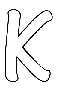 Ausmalbild Buchstabe K  