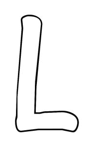 Ausmalbild Buchstabe L  