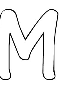 Ausmalbild Buchstabe M  