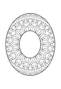 Ausmalbild Buchstabe O Mandala  