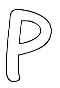 Ausmalbild Buchstabe P  