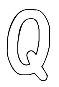 Ausmalbild Buchstabe Q  