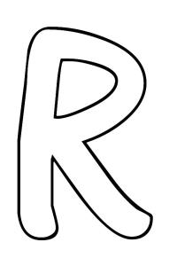 Ausmalbild Buchstabe R  