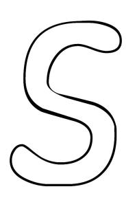 Ausmalbild Buchstabe S  