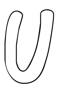 Ausmalbild Buchstabe U  
