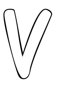 Ausmalbild Buchstabe V  