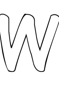 Ausmalbild Buchstabe W  