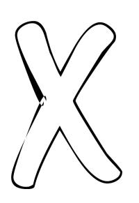 Ausmalbild Buchstabe X  