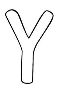 Ausmalbild Buchstabe Y  