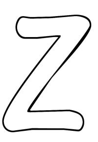 Ausmalbild Buchstabe Z  