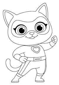 Ausmalbild Buddy SuperKitties  