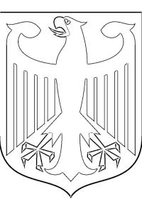 Ausmalbild Bundeswappen Deutschlands  