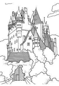 Ausmalbild Burg Eltz  