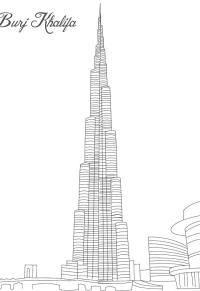 Ausmalbild Burj Khalifa  