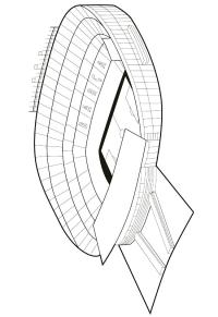 Ausmalbild Camp Nou Fußballstadion  