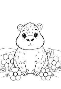 Ausmalbild Capybara  