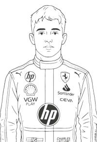 Ausmalbild Charles Leclerc  