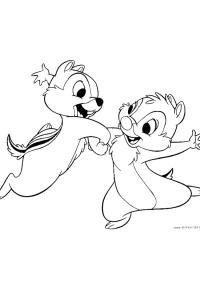 Ausmalbild Chip und Chap tanzen  