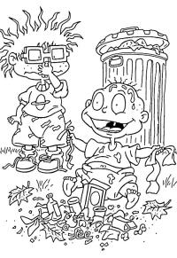 Ausmalbild Chuckie und Tommy Pickles  