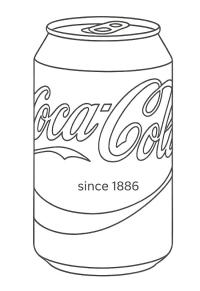 Ausmalbild Coca-Cola dose  