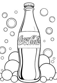 Ausmalbild Coca Cola Flasche  