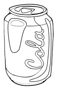 Ausmalbild Cola kann  