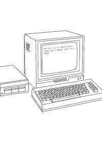 Ausmalbild Commodore 64  