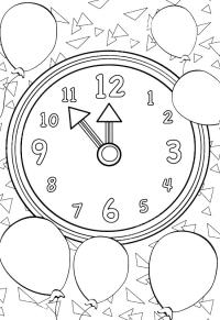 Ausmalbild Countdown bis Silvester  