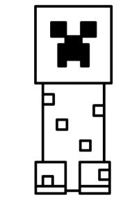 Ausmalbild Creeper Minecraft  