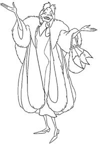 Ausmalbild Cruella de Vil  