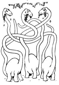 Ausmalbild Dino-Labyrinth  
