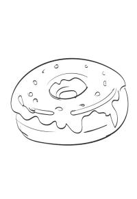 Ausmalbild Donut  