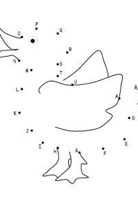 Ausmalbild Duck Punkt zu Punkt  