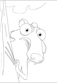 Ausmalbild Eichhörnchen Scrat  